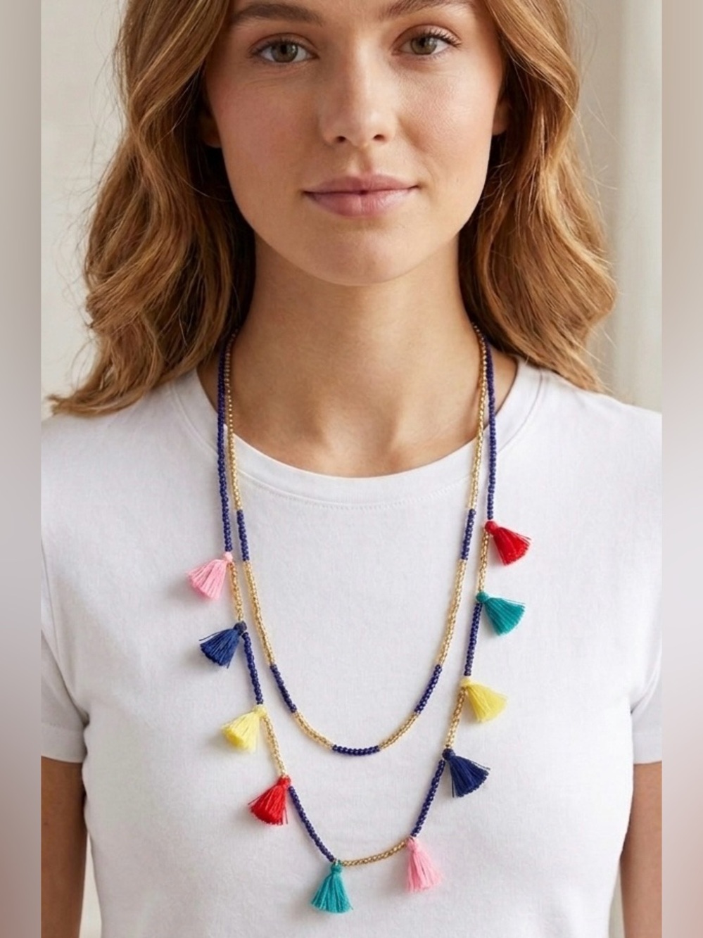 Bohemian Necklace with Colorful tassels